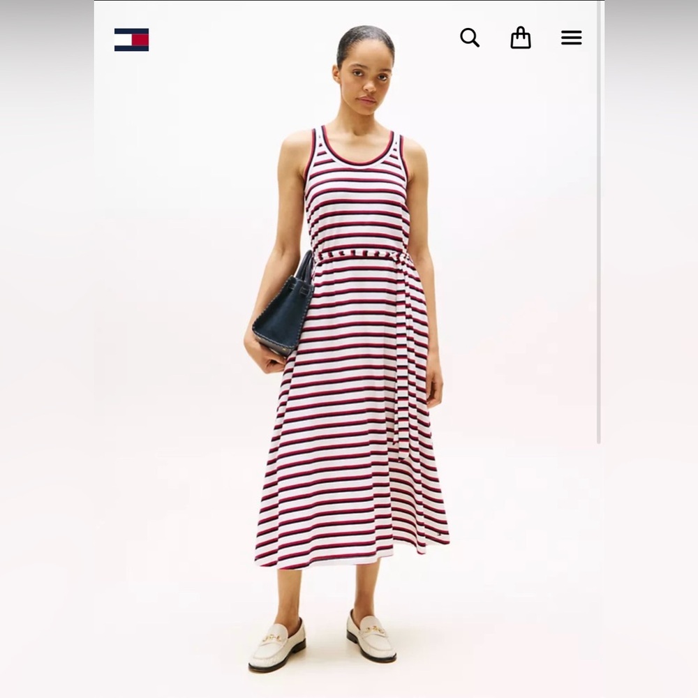 EUC Tommy Hilfiger Sleeveless Stripe Maxi Dress